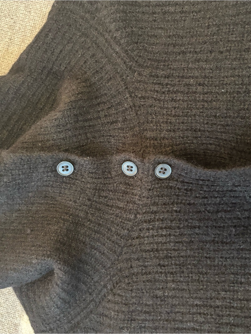 Rundholz Black cropped cardigan to cowl neck - Picture 10 of 12
